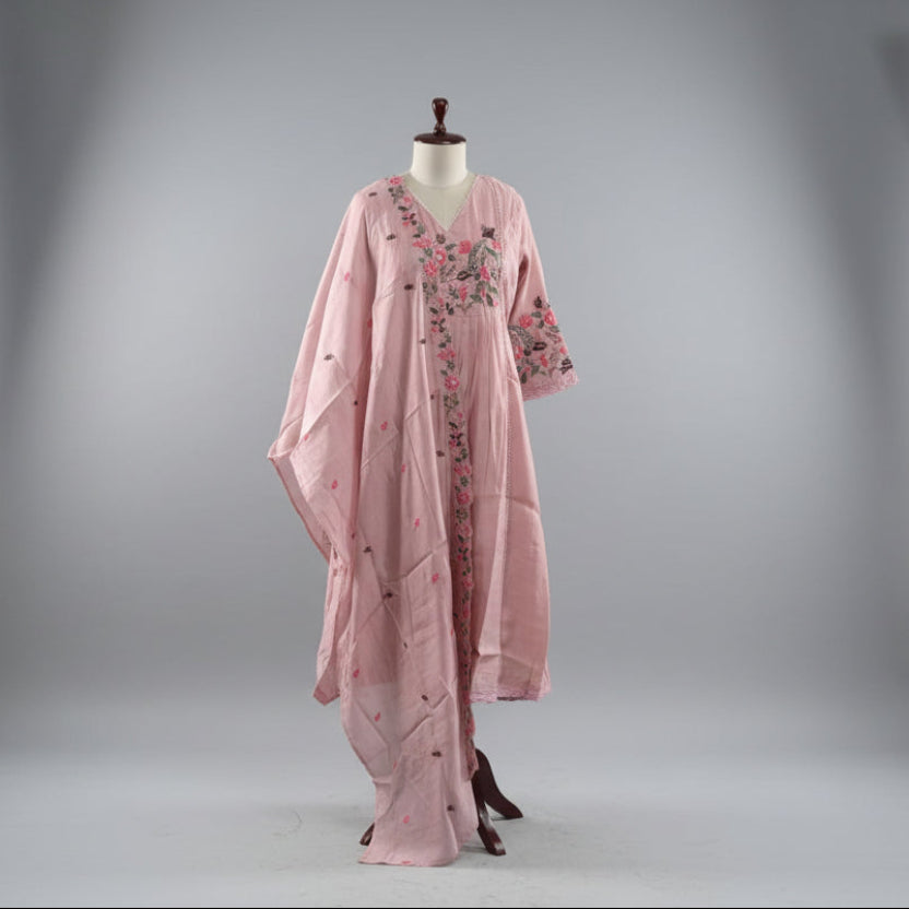 RL03WS13 3PC V-NECK PEACHISH PINK