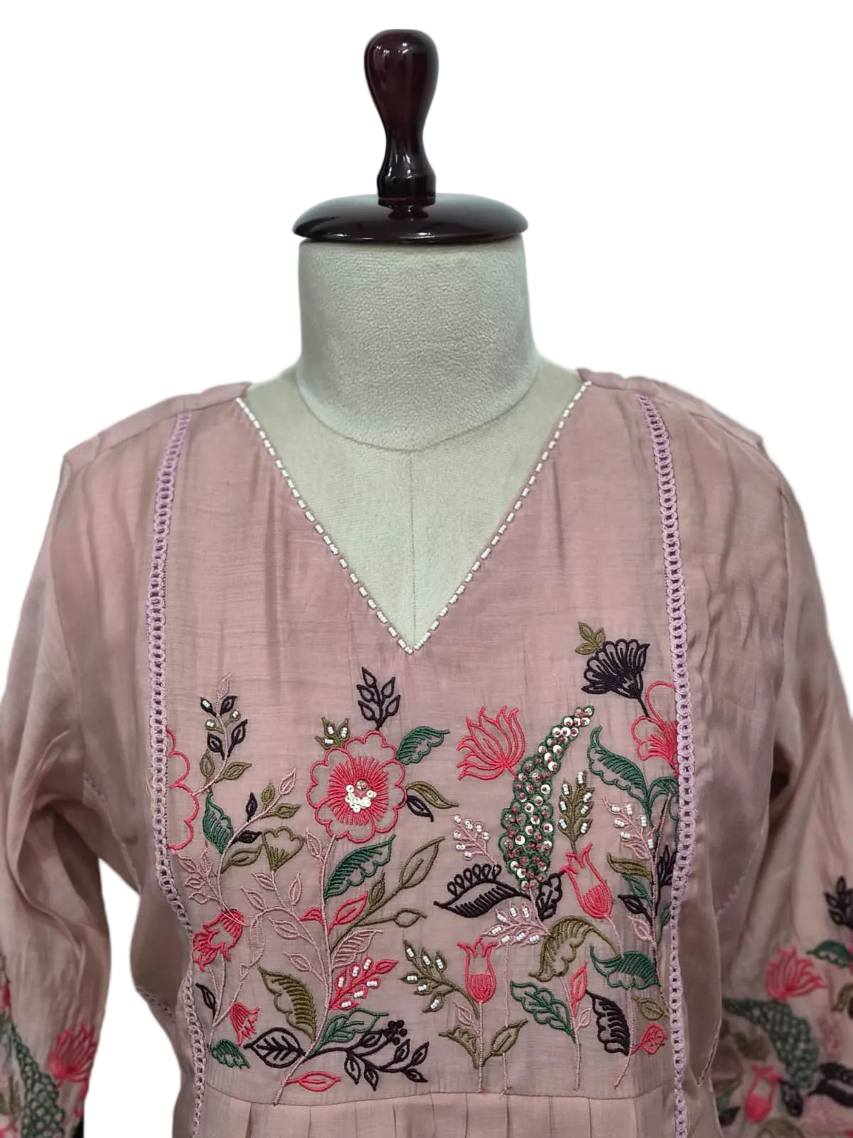 RL03WS13 3PC V-NECK PEACHISH PINK
