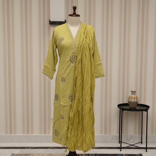 RL04CR01 3PC COLLAR NECK GREEN