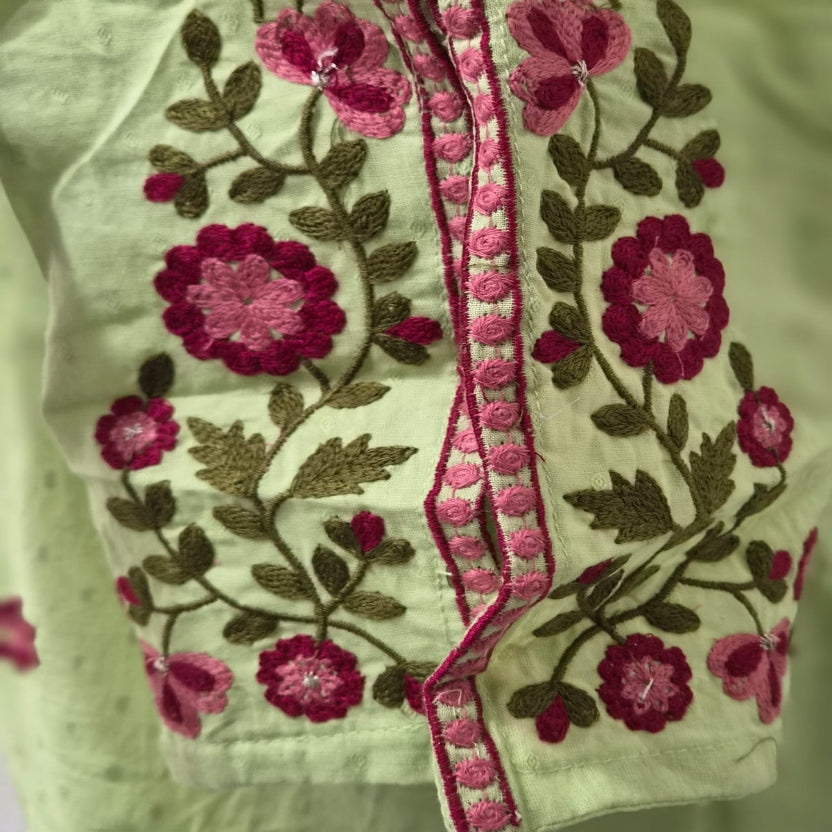 RL04CR03 3PC V-NECK PARROT GREEN3