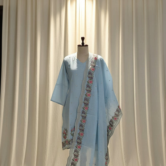 RL04CR06 3PC V-NECK POWDER BLUE