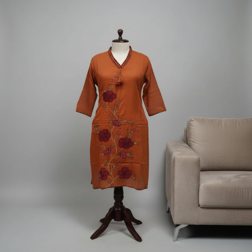 RL04CR07 3PC COLLAR NECK ORANGE1