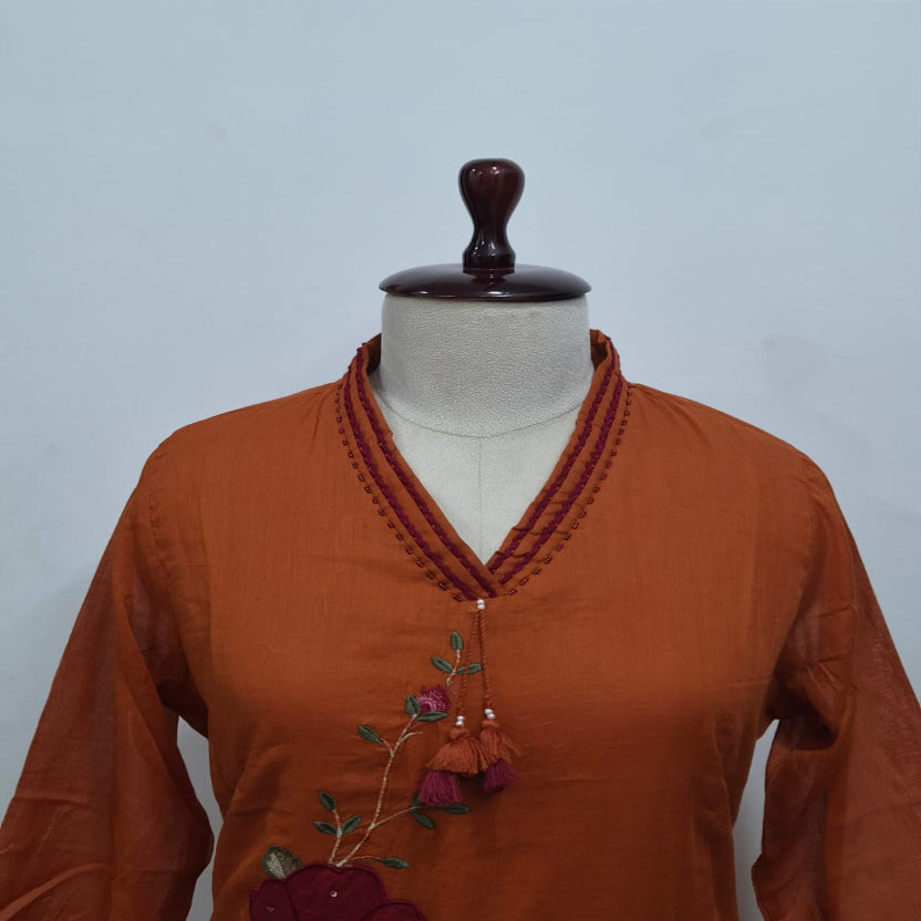 RL04CR07 3PC COLLAR NECK ORANGE2