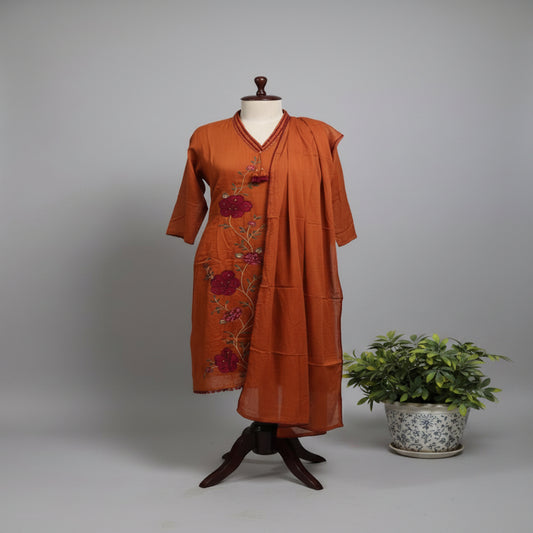 RL04CR07 3PC COLLAR NECK ORANGE4