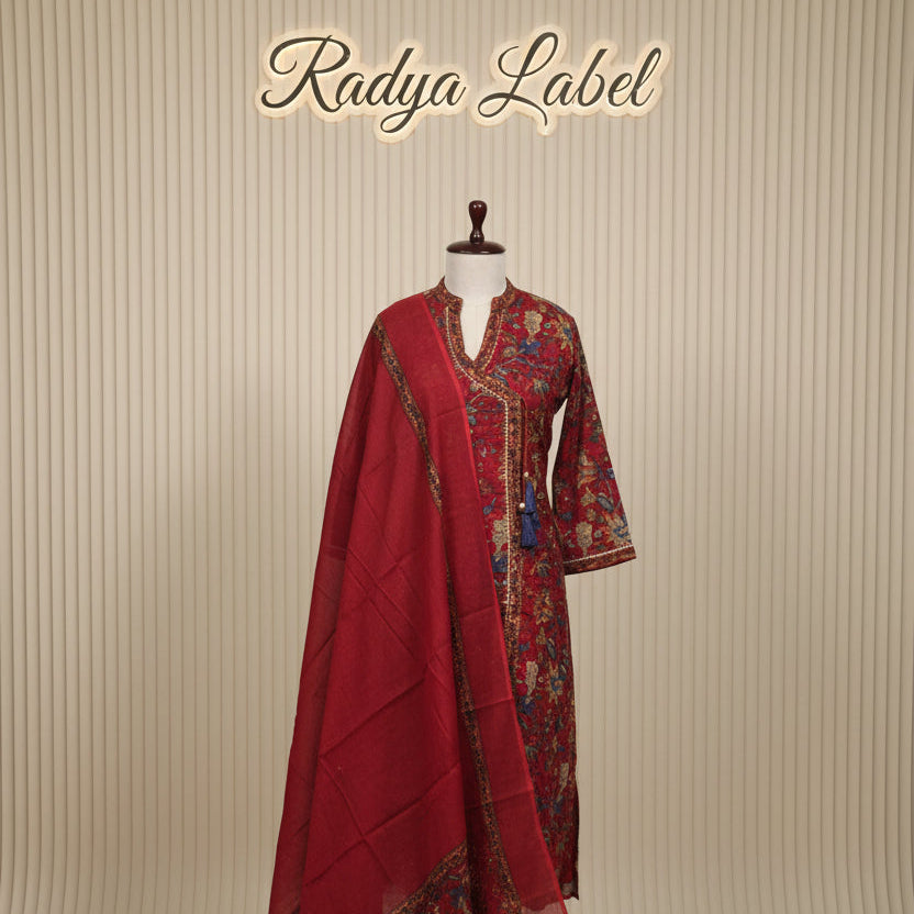 RL04CR10 3PC COLLAR-NECK RED