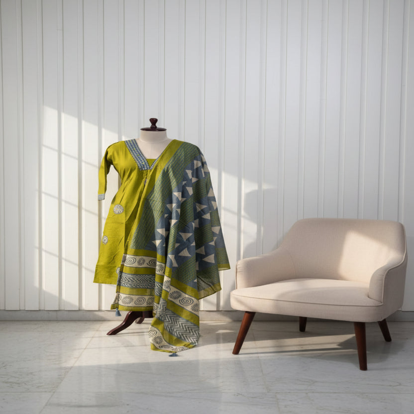 RL04TS01 3PC V-NECK GREEN