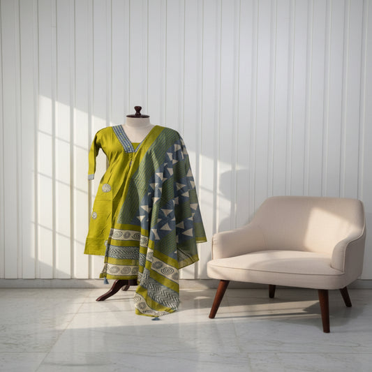 RL04TS01 3PC V-NECK GREEN