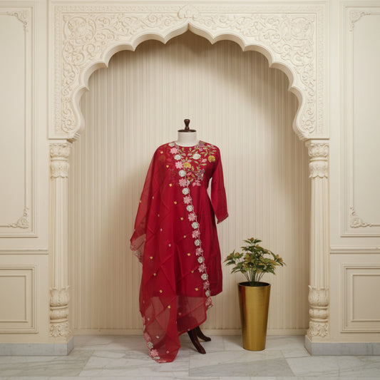 RL04TS04 3PC ROUND-NECK RED