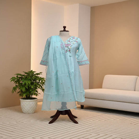 RL04WS01 3PC V-NECK BLUE