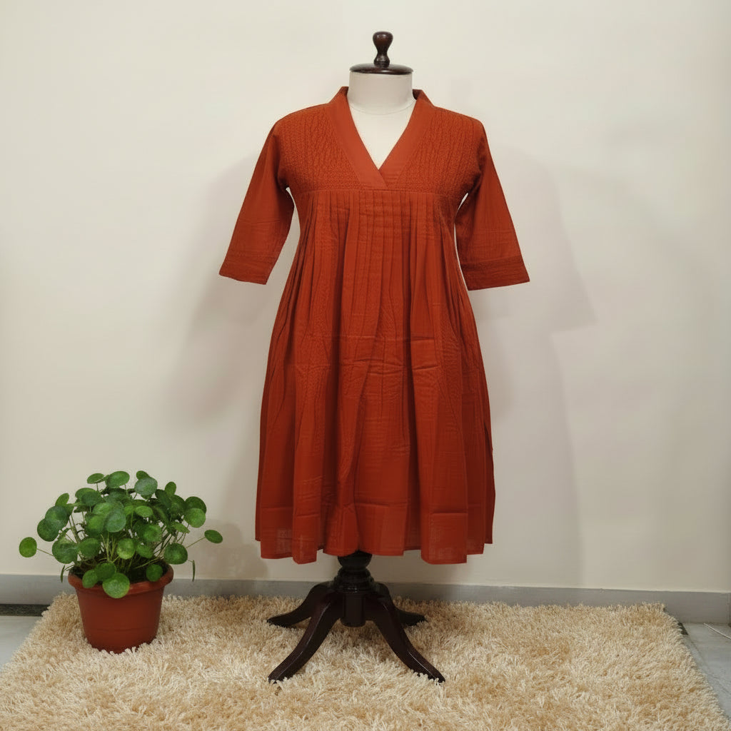RL04WS04 3PC COLLAR NECK RUST ORANGE1