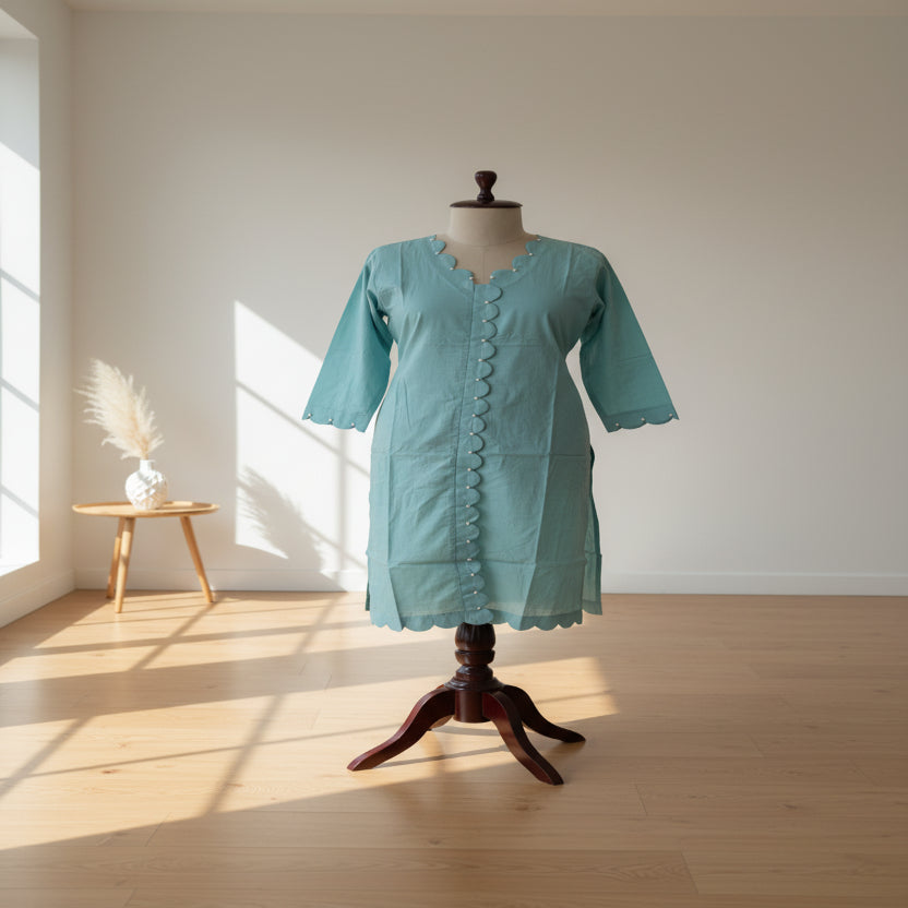 RL07CR02 2PC V-NECK SKY BLUE