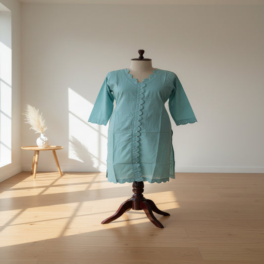 RL07CR02 2PC V-NECK SKY BLUE