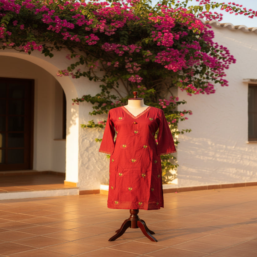 RL07CR10 3PC V-NECK RED1