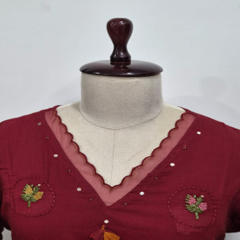 RL07CR10 3PC V-NECK RED2