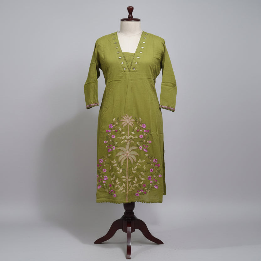 RL07CR13 3PC V-NECK OLIVE GREEN2