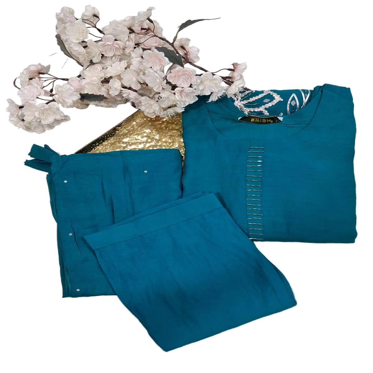 Rama Green Round Neck 3-Piece Set