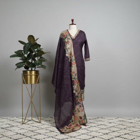 RL03WS-05 3PC V NECK PURPLE