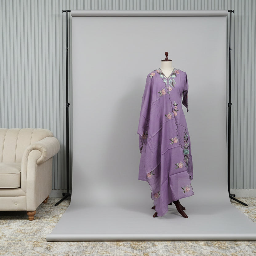 RL03TS-01 3PC V NECK PURPLE