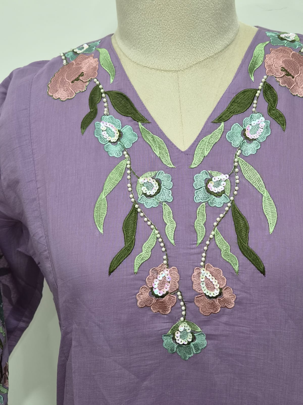 RL03TS-01 3PC V NECK PURPLE