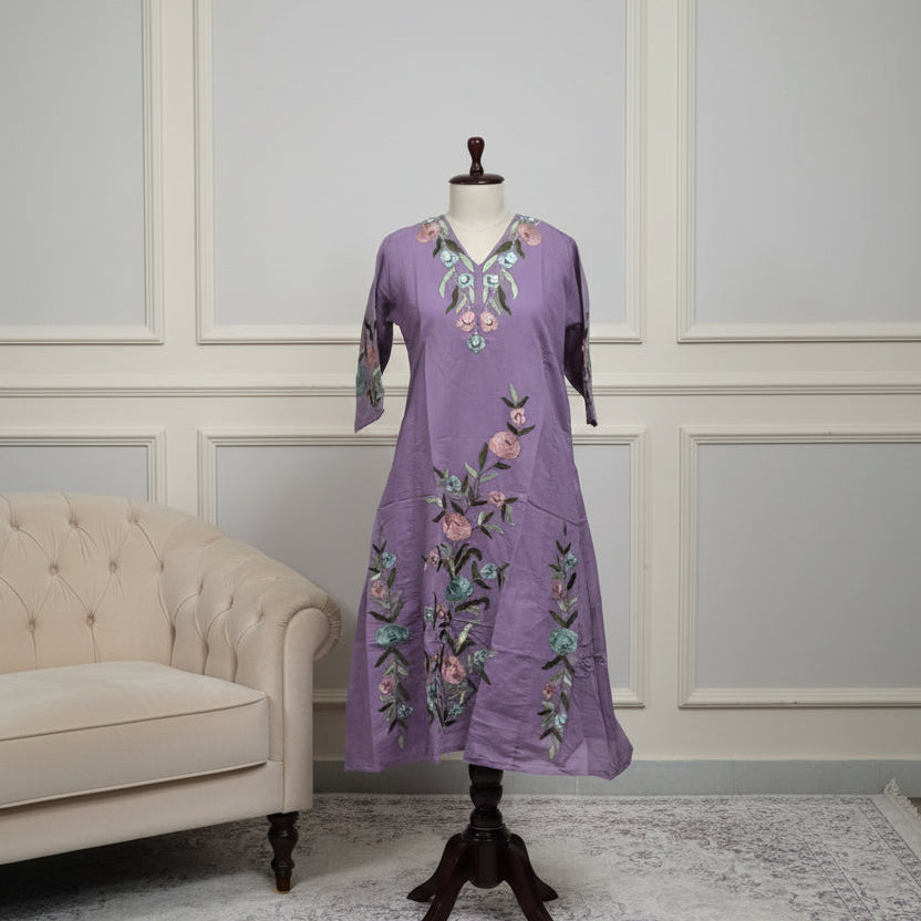 RL03TS-01 3PC V NECK PURPLE