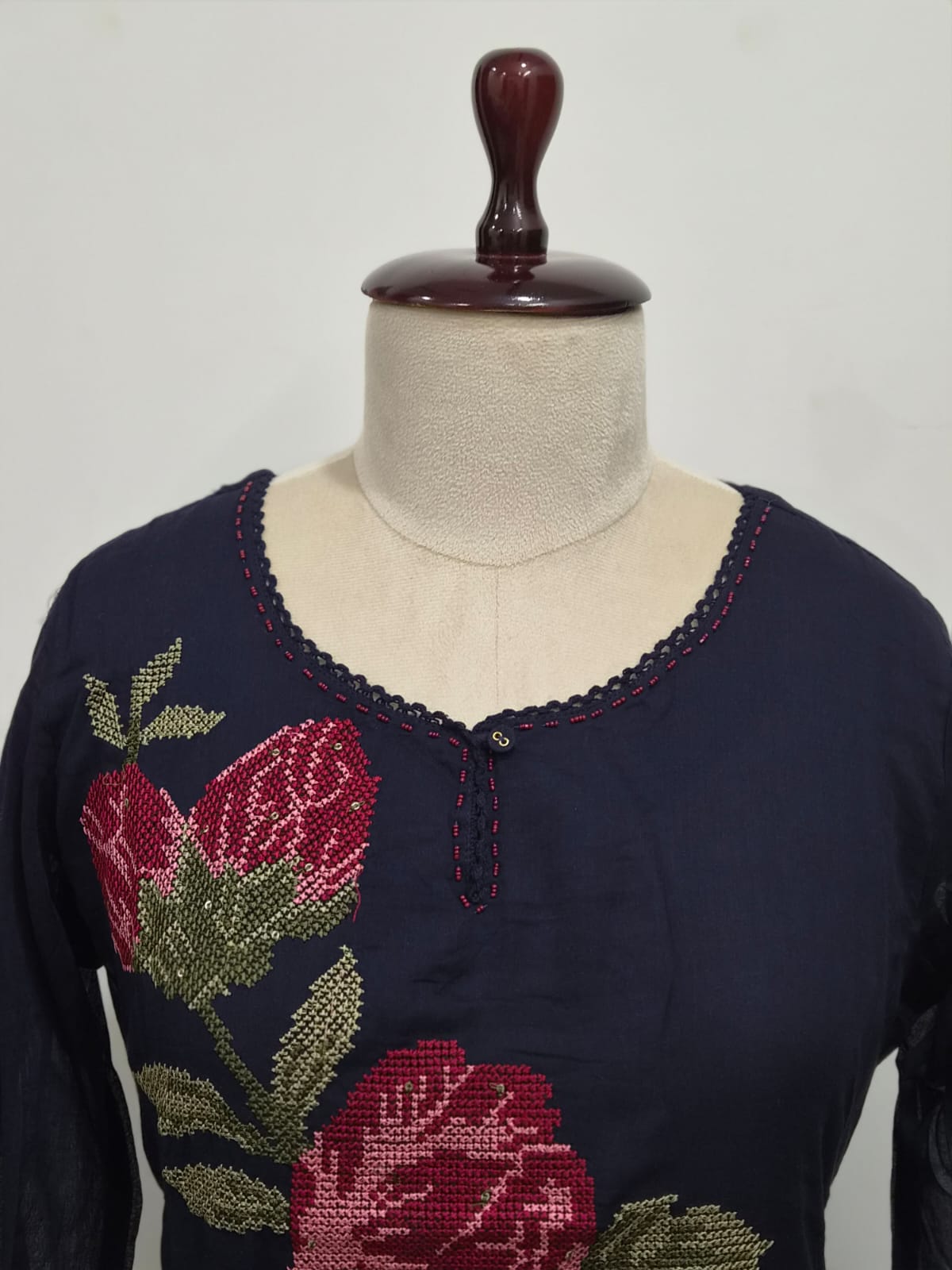 RL04CR11 3PC ROUND-NECK DARK BLUE
