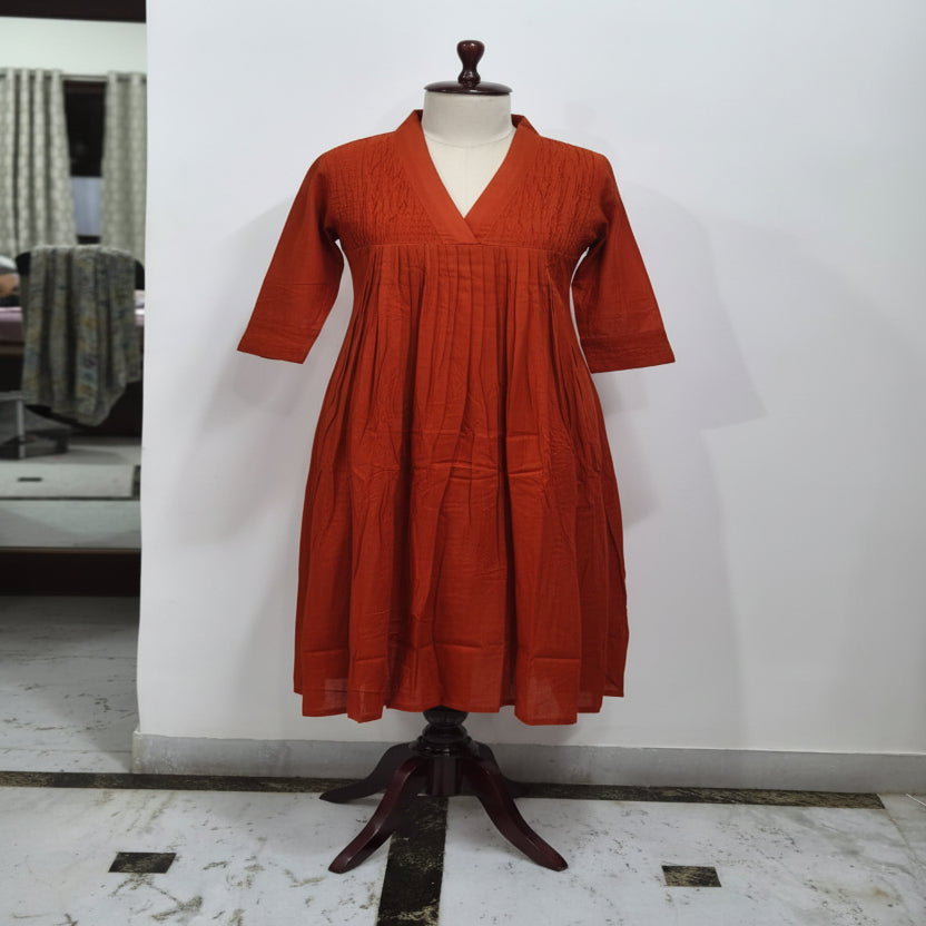3 Piece Set Rust V-Neck Ethnic RL04WS04