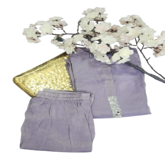 2PC - Round Neck - Lavender