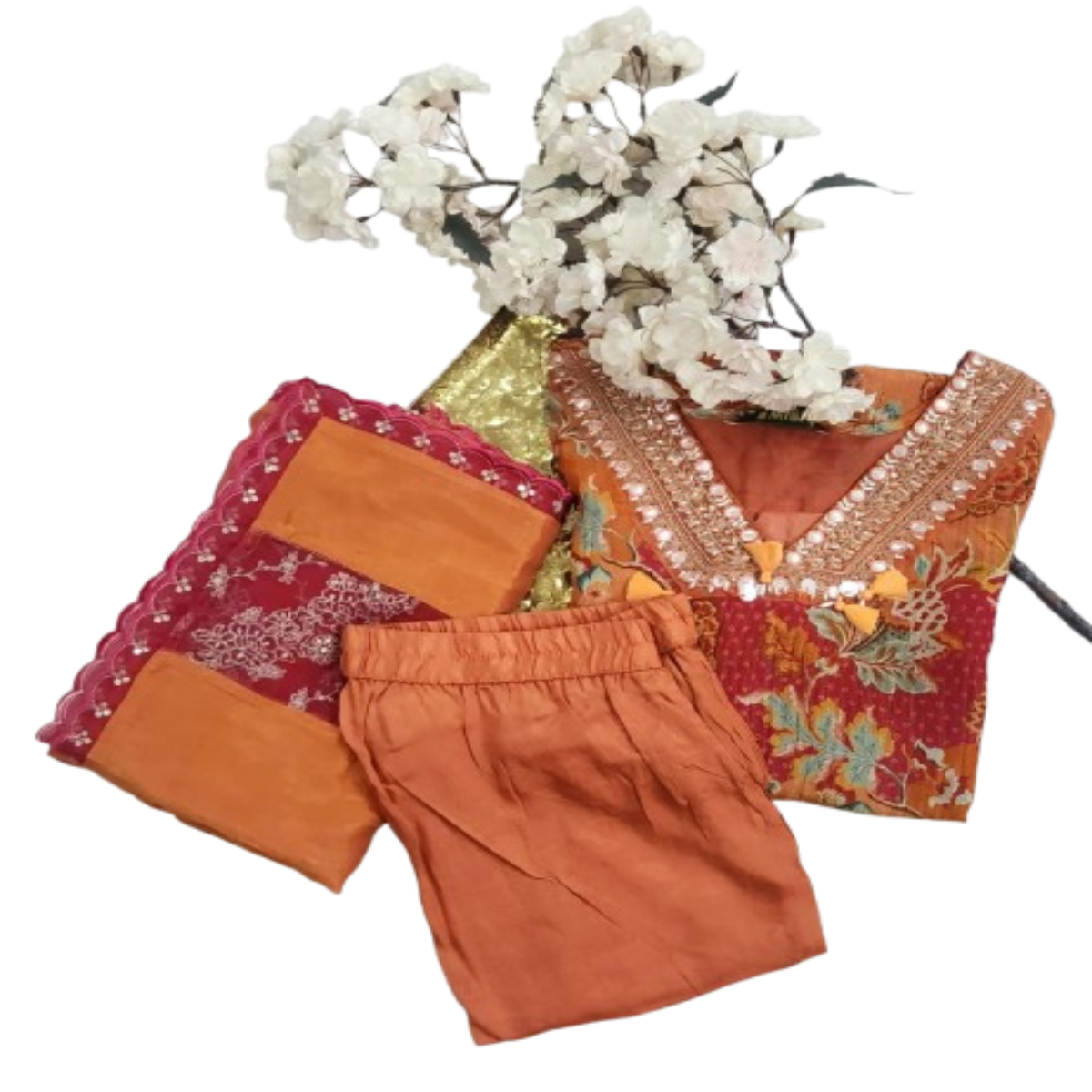 3PC - Floral - VNeck