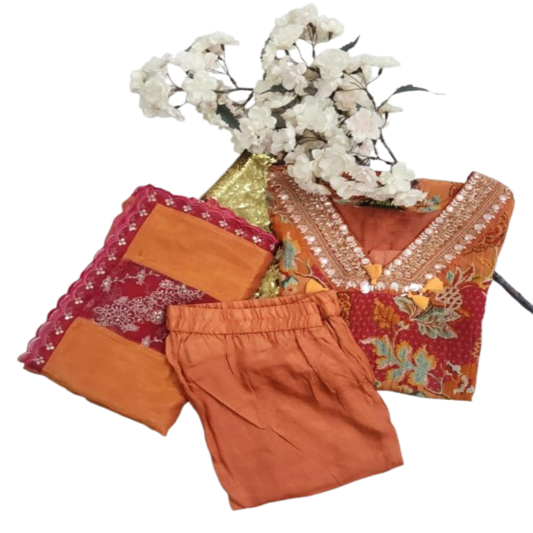 3PC - Floral - VNeck
