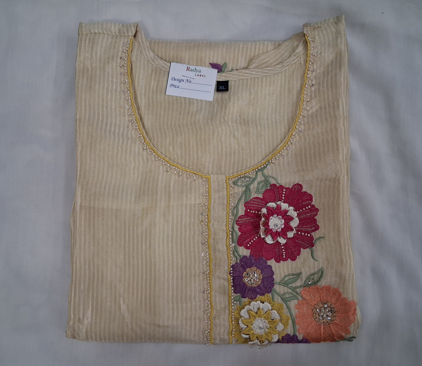 3PC  Round Neck Beige